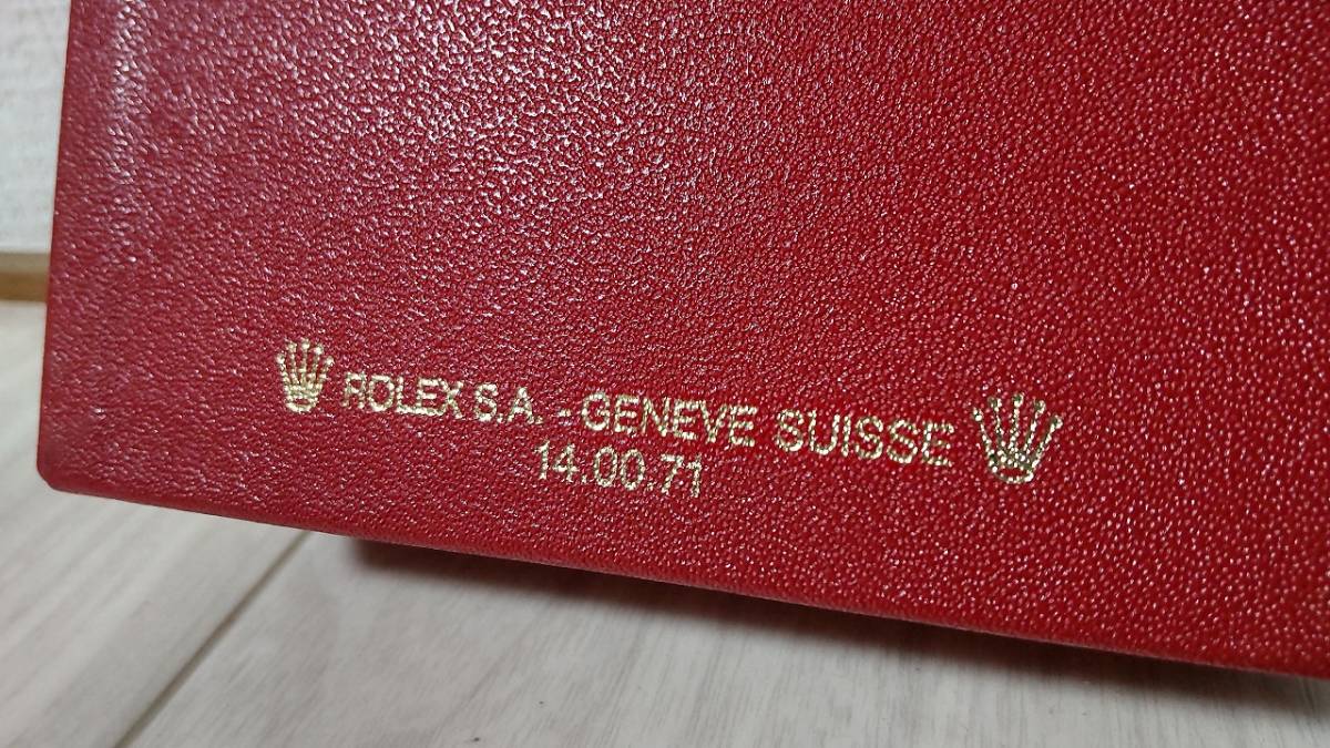ROLEX 腕時計用 空箱 14.00.71 赤色 純正 箱のみ S.A. GENEVE SUISSE