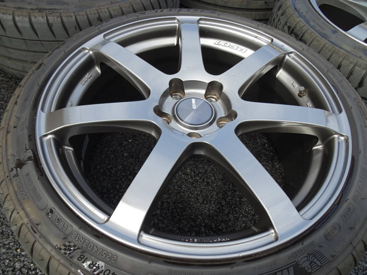 ENKEI エンケイ PF07 18インチ 8J +45 PCD114.3 5H タイヤ 225/40R18 