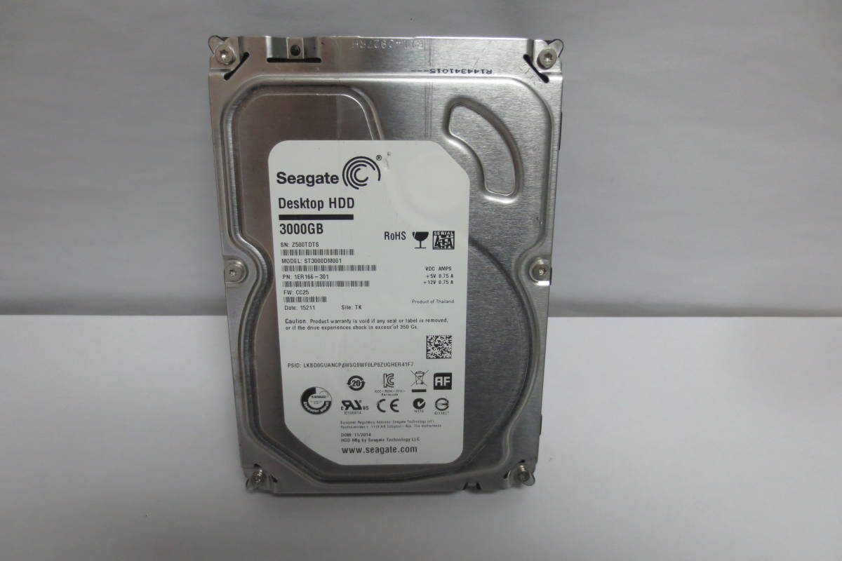 Seagate 3TB ST3000DM001 Hard Drive SATA 使用時間 ⁄ ST3000NM0033 