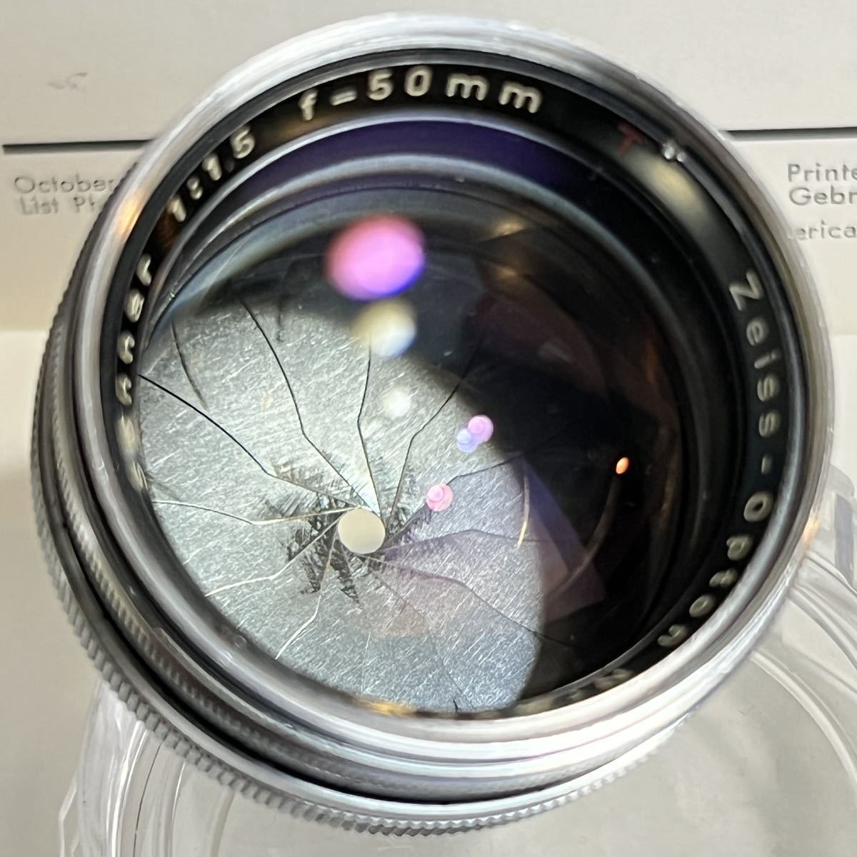 美品Carl Zeiss Opton Sonnar (カールツァイス・オプトンゾナー) 50mm f1.5