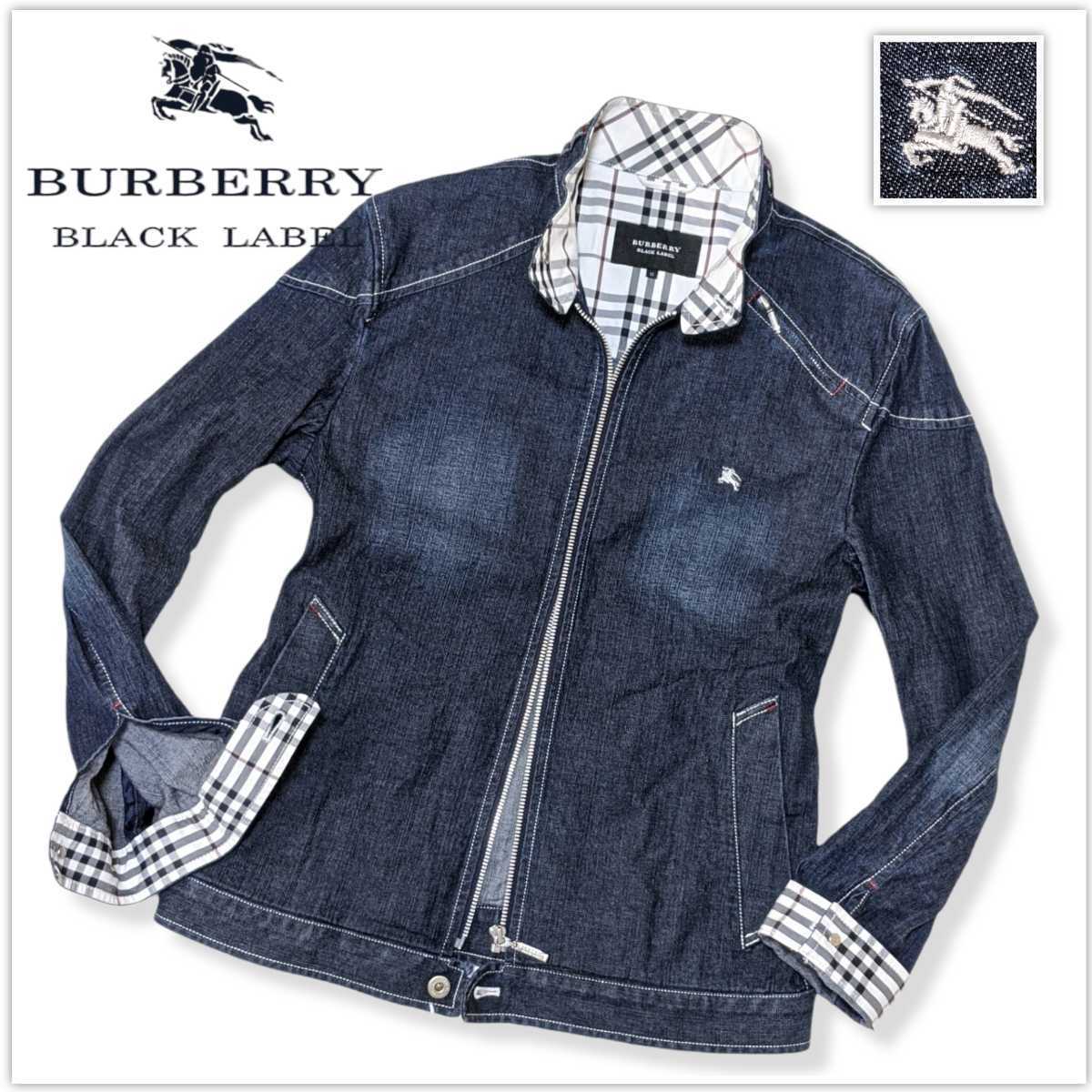 美品！】バーバリー ブラックレーベル ライダース デニム ジャケット
