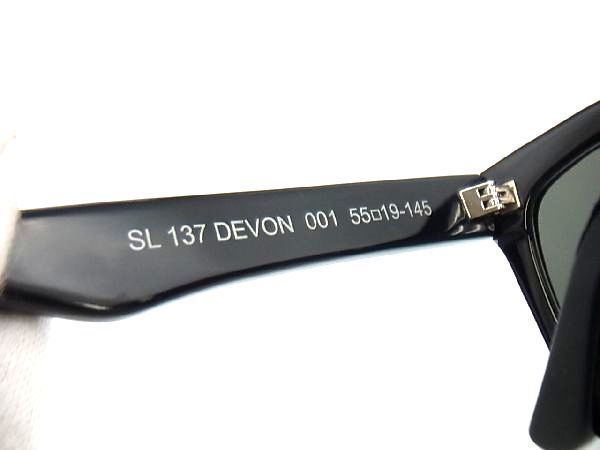 1円 □極美品□ SAINT LAURENT サンローラン SL137 DEVON 001 55□19 