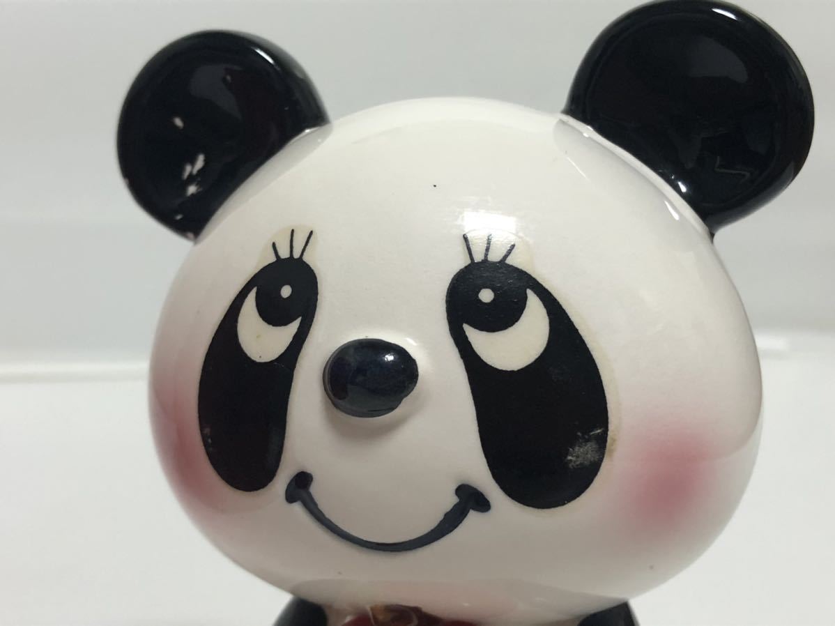 ◎ 内藤ルネ 貯金箱 パンダ 陶器 当時物 昭和レトロ 陶器 ルネ るね