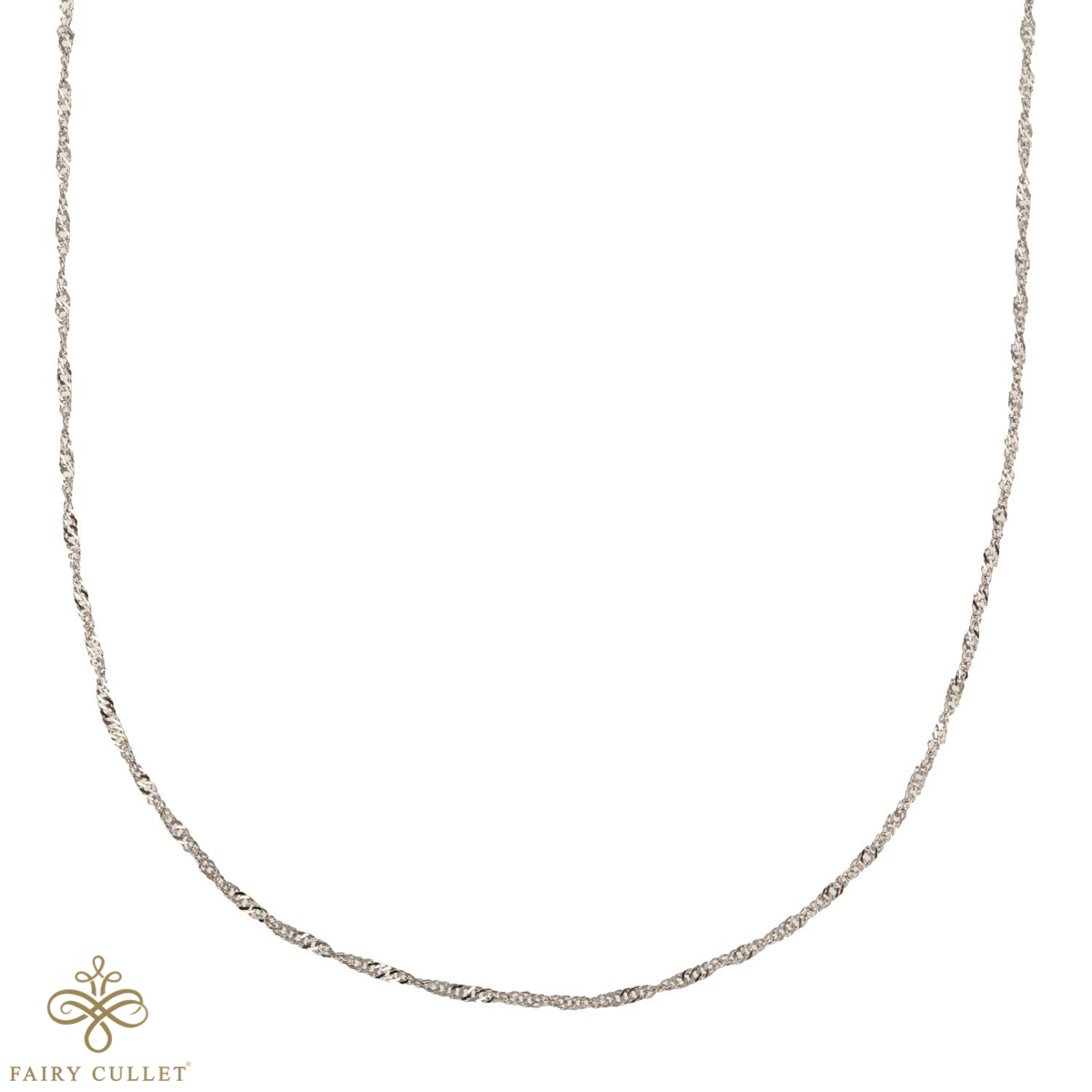 プラチナネックレス Pt850 スクリューチェーン 40cm (幅0.9mm 1g 