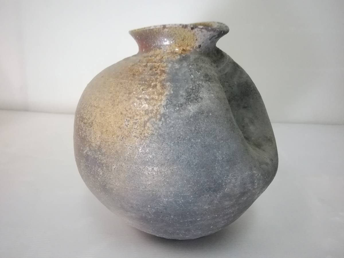 【信楽焼】最終値下げ　扁壺 最終値下げ 信楽焼焼酎入れ新品