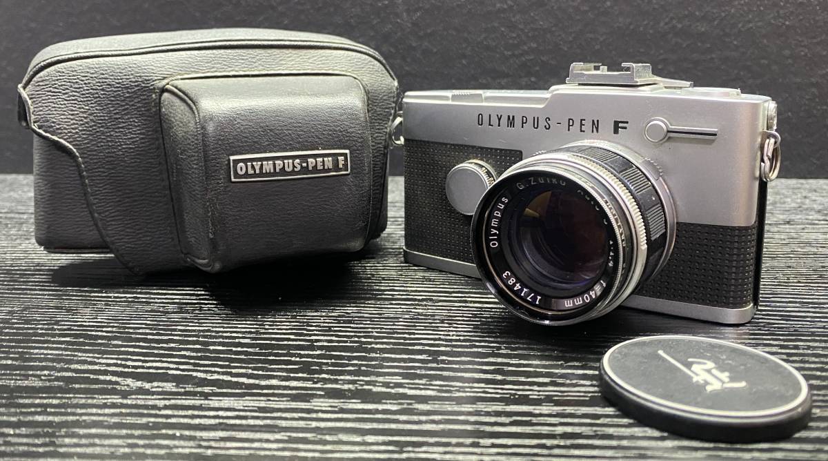 OLYMPUS-PEN F シルバー オリンパス + Olympus G.Zuiko Auto-S 1:1.4 40mm フィルムカメラ #1124 PEN-F OLYMPUS オリンパス 良品 カメラ、光学機器 シルバー公式ショップ限定