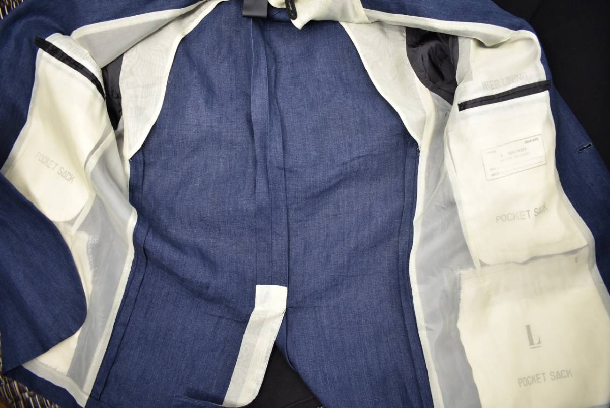 N.HOOLYWOOD エヌハリウッド】リネンスーツセットアップ38紺麻短パン