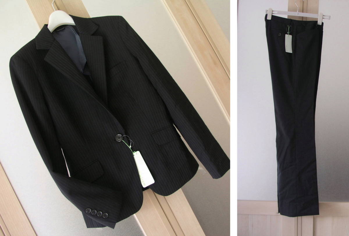 ジャケット11号／パンツ13号■美シルエット*パンツスーツ*黒