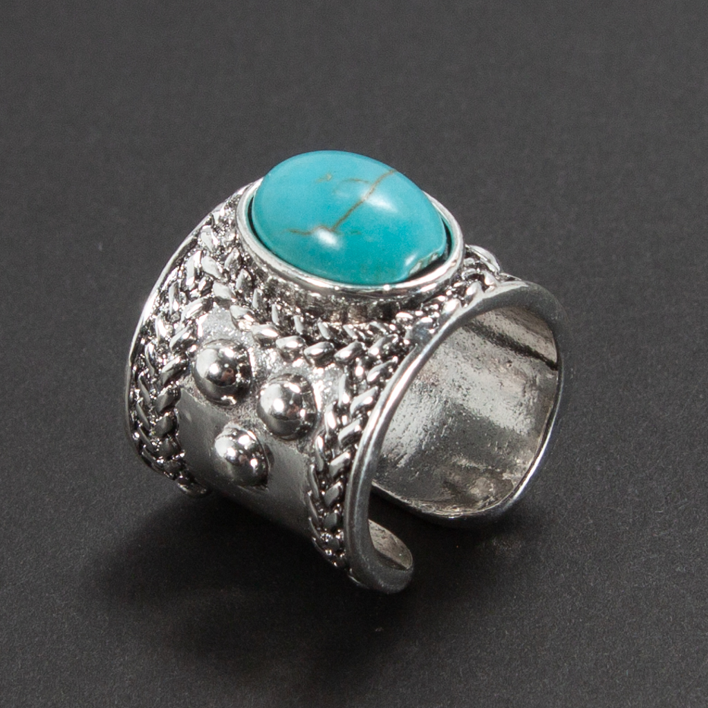 中古 ターコイズリングの通販 ターコイズリング　フリーサイズ②　レトロ調　新品　未使用品