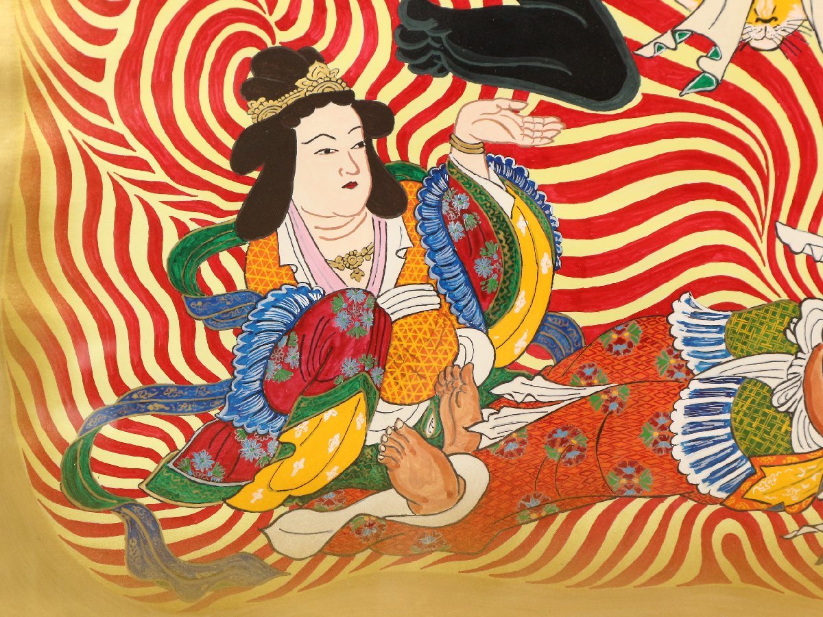 仏画 降三世明王 肉筆 彩色 三面 仏教美術 五大明王 大日如来 密教 真言宗 仏像 額装品(仏像)|売買されたオークション情報、yahooの ...