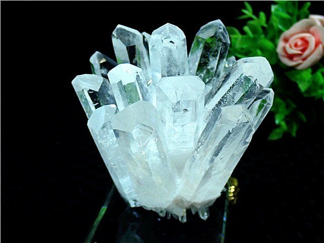 四川省産 水晶クラスター｜透明度の高い結晶が群生する鉱物標本 水晶 