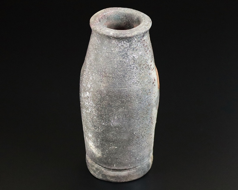 人間国宝【藤原啓】最上位作 備前窯変花入 共箱 保証