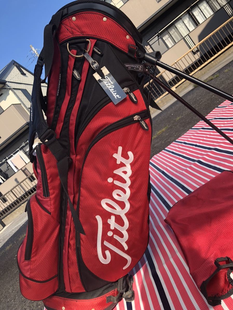 タイトリスト Titleist キャディバッグ 軽量 赤 レッド タイトリスト