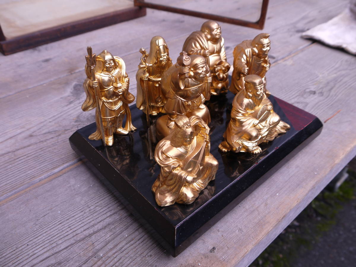 開運七福神 仏師：牧田秀雲 大黒天 恵比寿（金メッキ⁄24金） 原型 