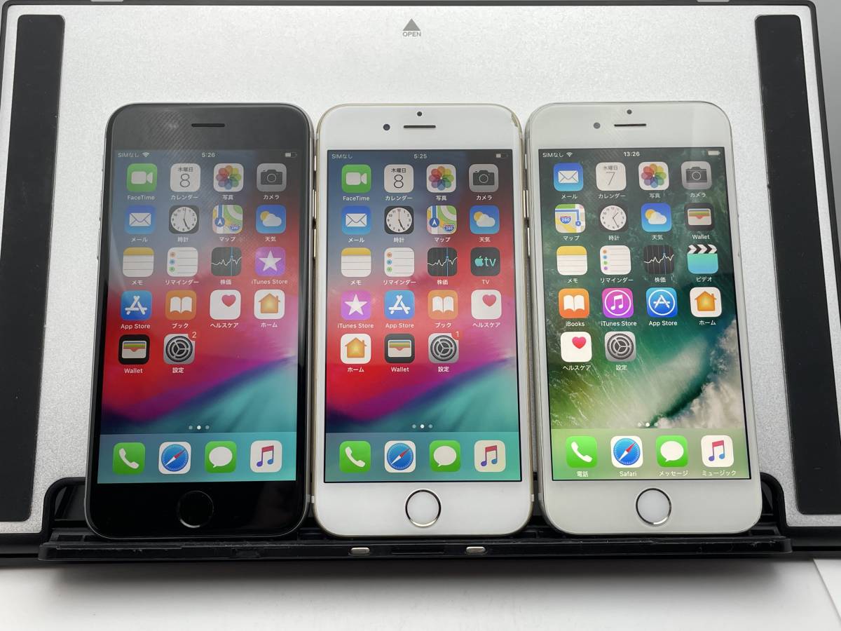 中古・ジャンク】まとめ売り3台 液晶浮き 他 Apple iPhone 6 NW利用