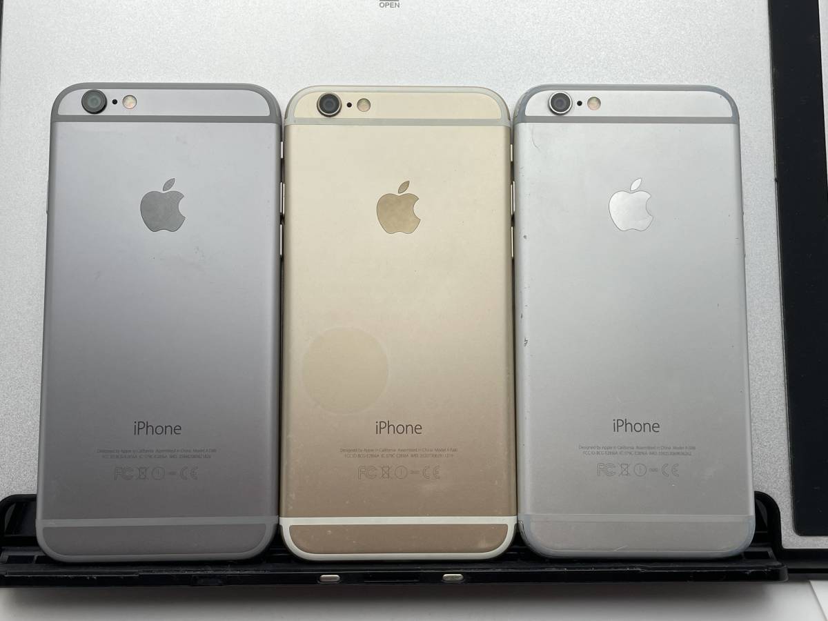 iPhone 6台まとめ売り 完全ジャンク iPhone8・7・6 部品取り 中古・ジャンク】まとめ売り3台 液晶浮き 他 Apple iPhone 6 NW利用
