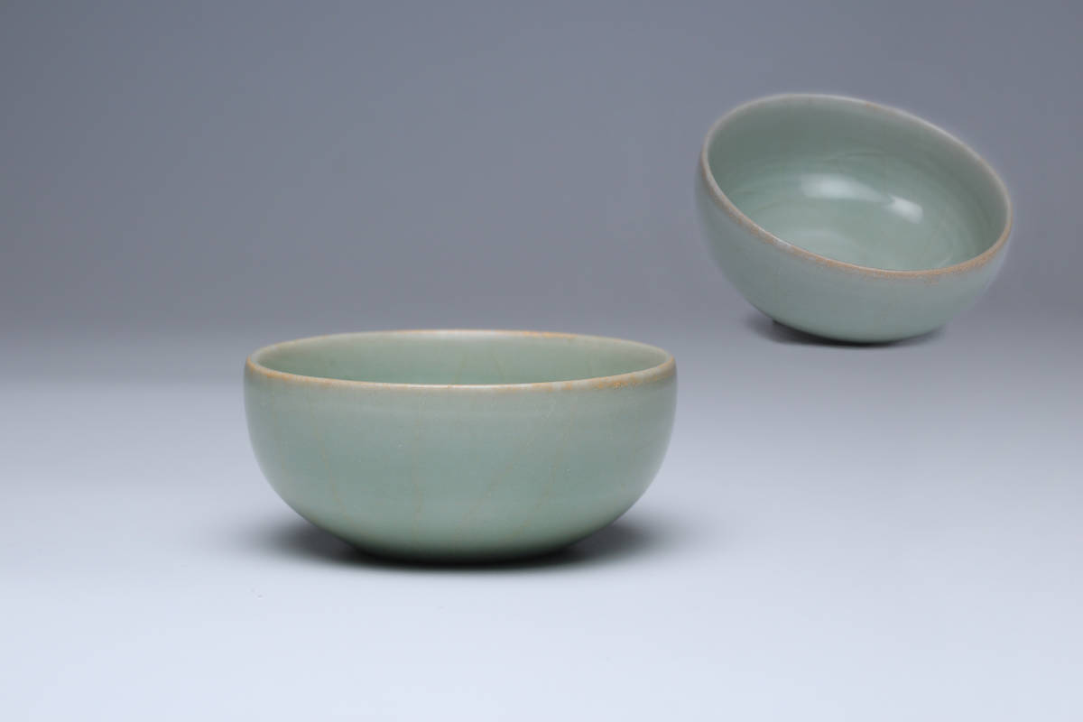 時代物 龍泉窯青磁盃 明代 七官青磁 茶道具 中国美術／古美術品／骨董 