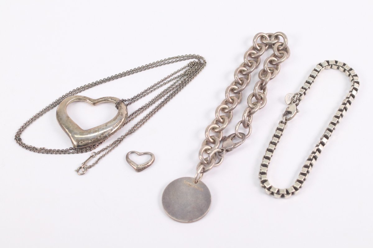 低価，得価 4点 TIFFANY&Co. ティファニー 特大オープンハート等 ネックレス トップ ブレスレット シルバーアクセサリー まとめ売り 5696-N(オープンハート)｜売買されたオークション情報、yahooの商品情 ネックレス