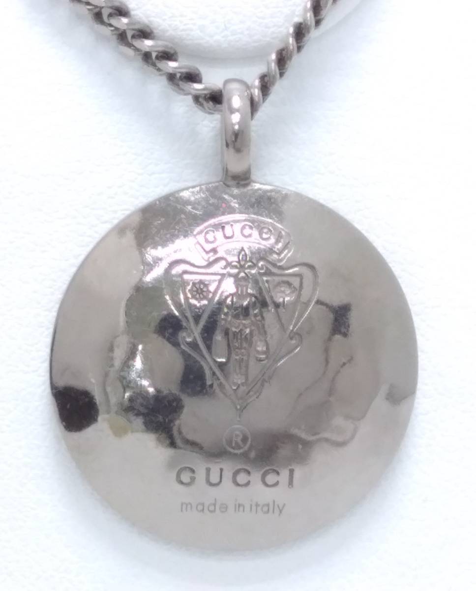GUCCI　グッチ　SV　925　シルバー　約55cm　クレスト コイン　ネックレス　ブランドアクセサリー　小キズ多数