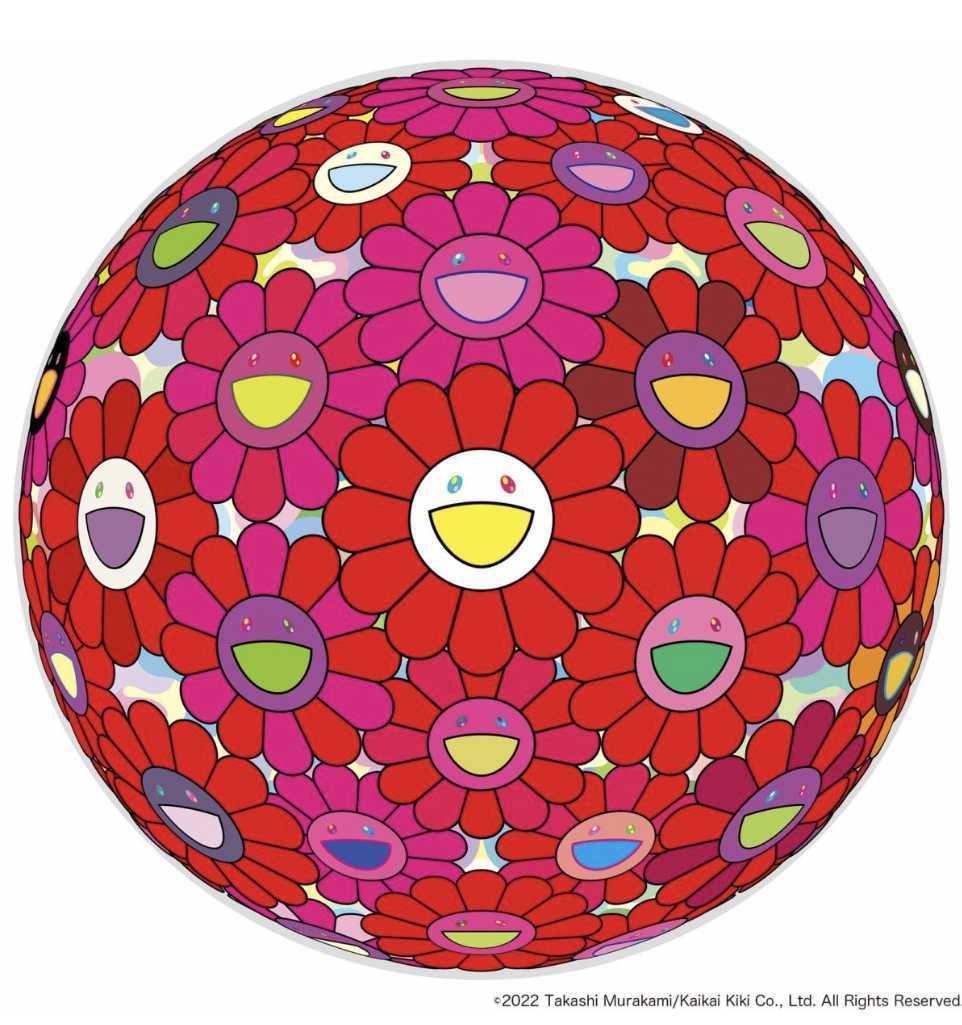 村上隆 感謝の花 ED300 φ710 ポスター 納品書付 村上隆 Zingaro 感謝の花 ⁄ カイカイキキ ED300 村上隆お花 official
