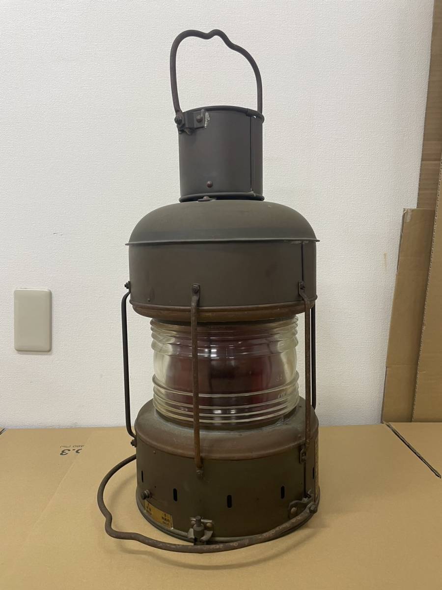 1スタート 日本船燈 紅燈 油用 日船式 第3号 アンティーク オイル