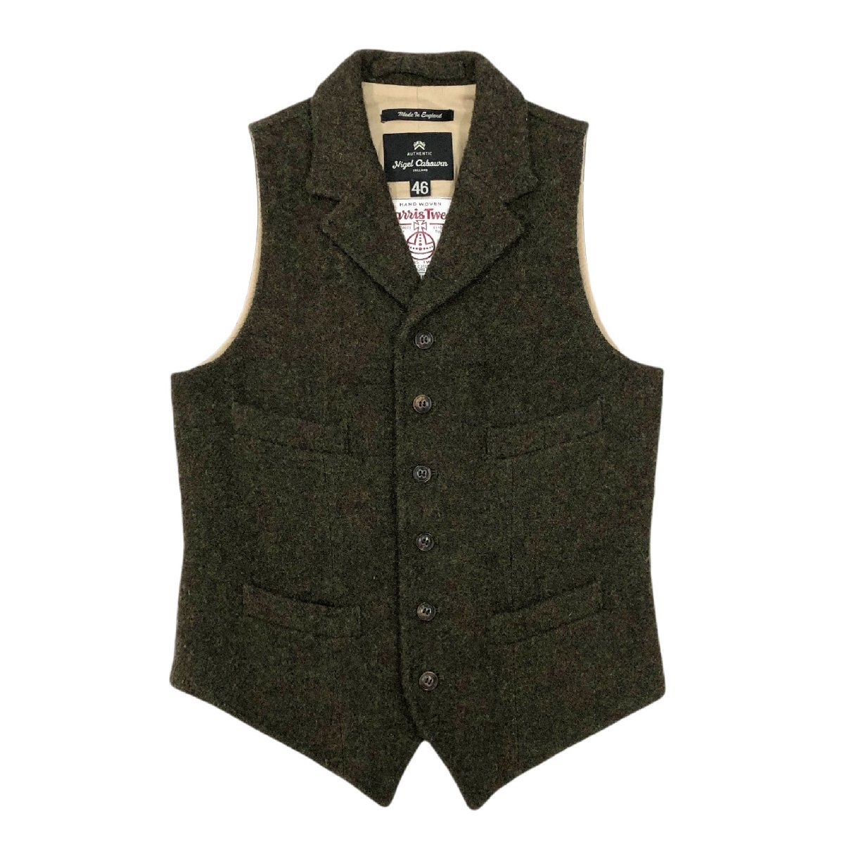 全国無料，大人気 Nigel Cabourn × Harris Tweed / MALLORY VEST 