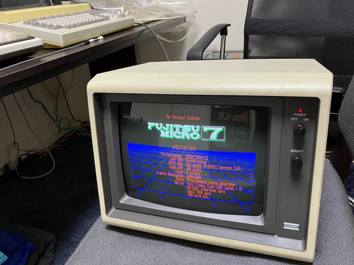 動作確認済】美品・映り極上 カラーCRTディスプレイ MB27303 7 FM-7 FM
