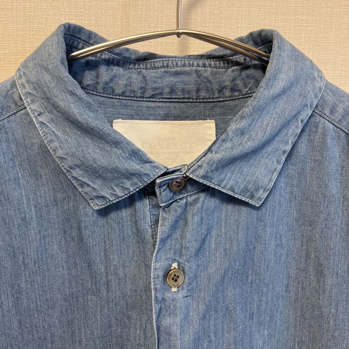 nest Robe ネストローブ リネン シャンブレー ワンピース /ブルー