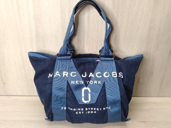 MARC JACOBS/マークジェイコブス　Printed Canvas Denim Tote/プリンテッドキャンバスデニムトート　72 SPRING STREET　ミリタリーロゴ　鞄