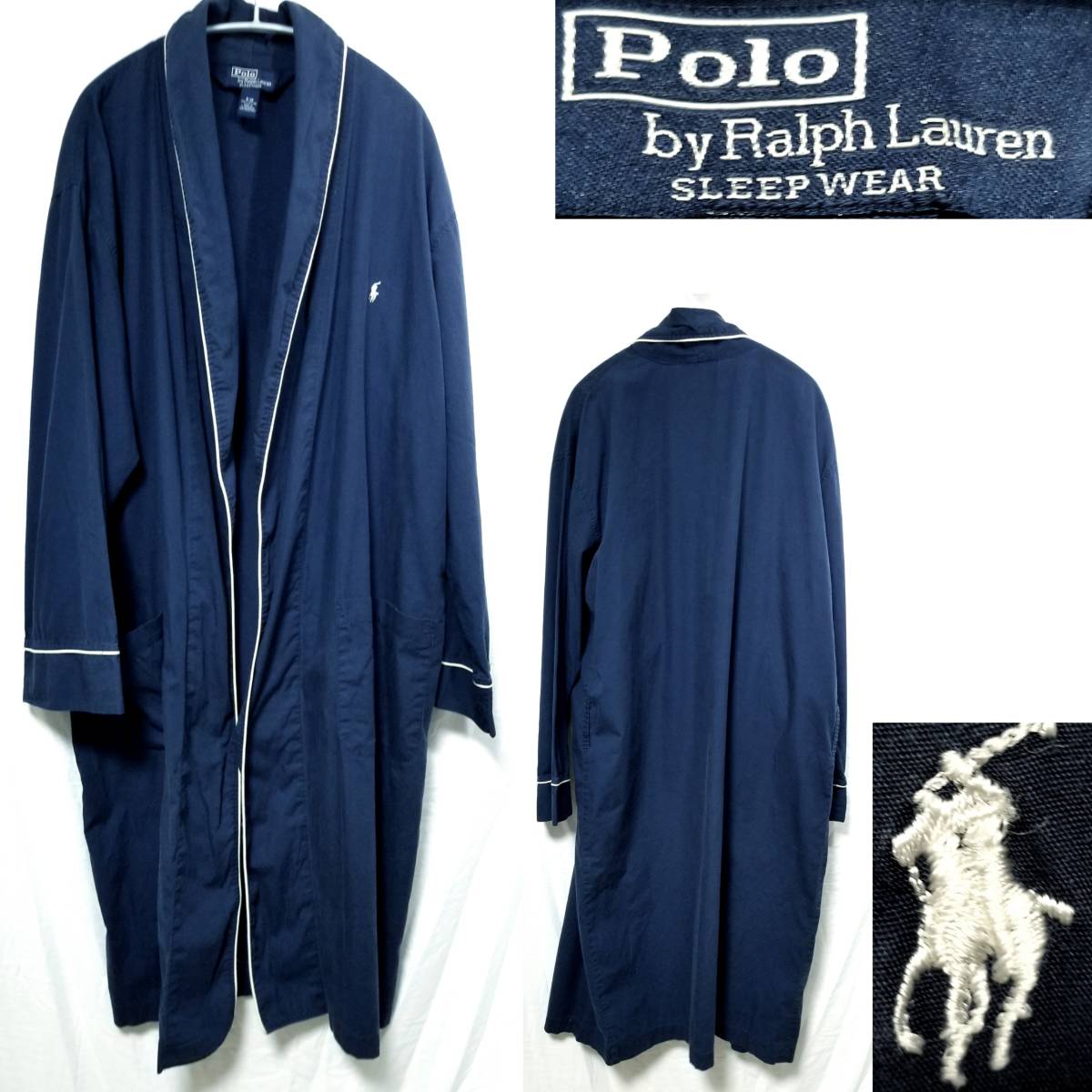90s POLO ポロ ラルフローレン チェック コットン ガウン コート 