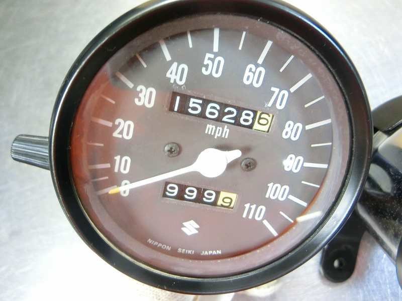 バイク SUZUKI GS400純正、スピードメーター タコメーター マイル表示