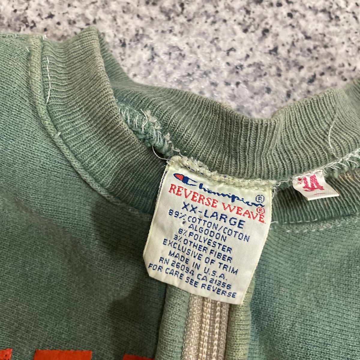 Champion ジップスウェットトレーナー SIZE XXL チャンピオンリバースウィーブ チャンピオン スウェット Champion な - ハーフジップスウェットシャツ