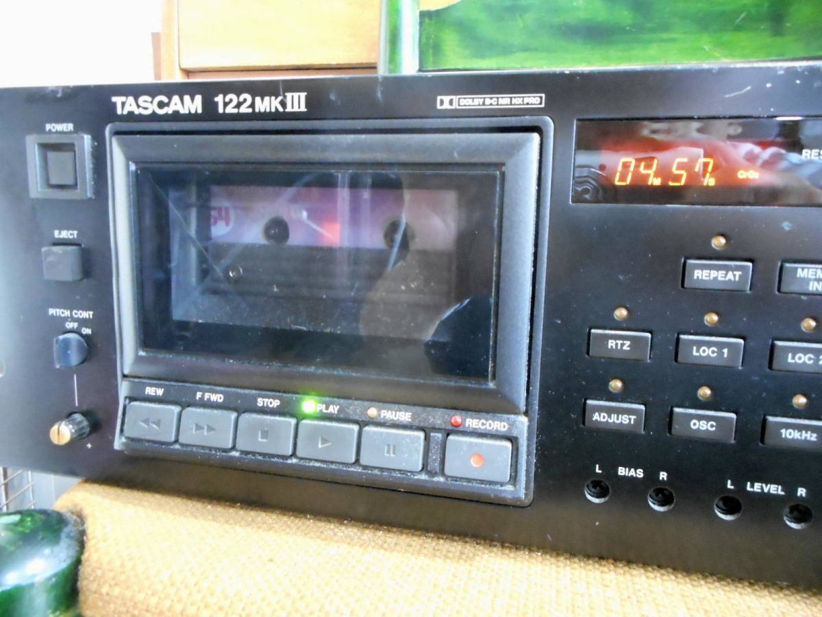 TASCAM 122MKⅢ 3ヘット動作良好 TASCAM カセットデッキ 122MK3 0 mk 3