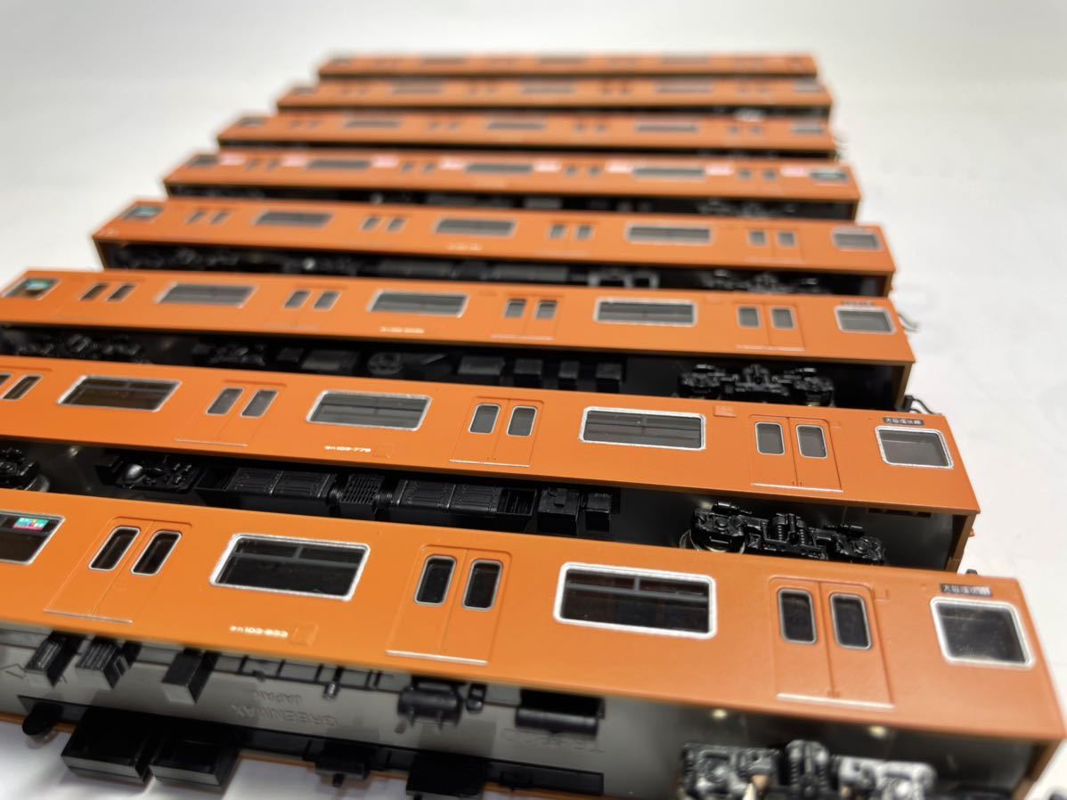 GM 103系 大阪環状線 オレンジ 塗装済み組み立てキット 8両セット 鉄再開
