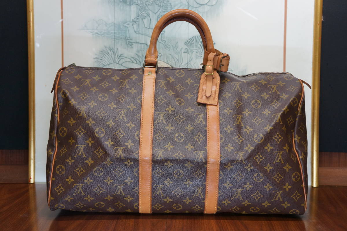 定番人気，新作 正規品 LOUIS VUITTON ルイ ヴィトン モノグラム キーポル 50 ヴィンテージ ボストンバッグ 旅行鞄 大容量(ボストンバッグ)｜売買されたオークション情報、yahooの商品情報をアーカイブ公開 - オ かばん、バッグ
