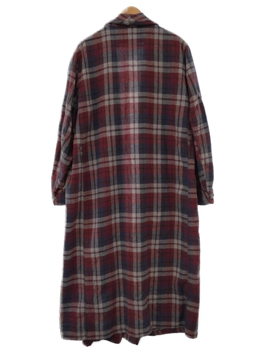 PENDLETON◆コート/L/ウール/ボルドー/チェック/50年代/60年代/50s/60s/ガウン/バスローブ
