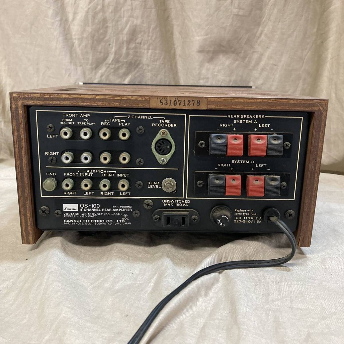 2548430) Sansui サンスイ QS-100 4チャンネルリア/アンプ Sansui