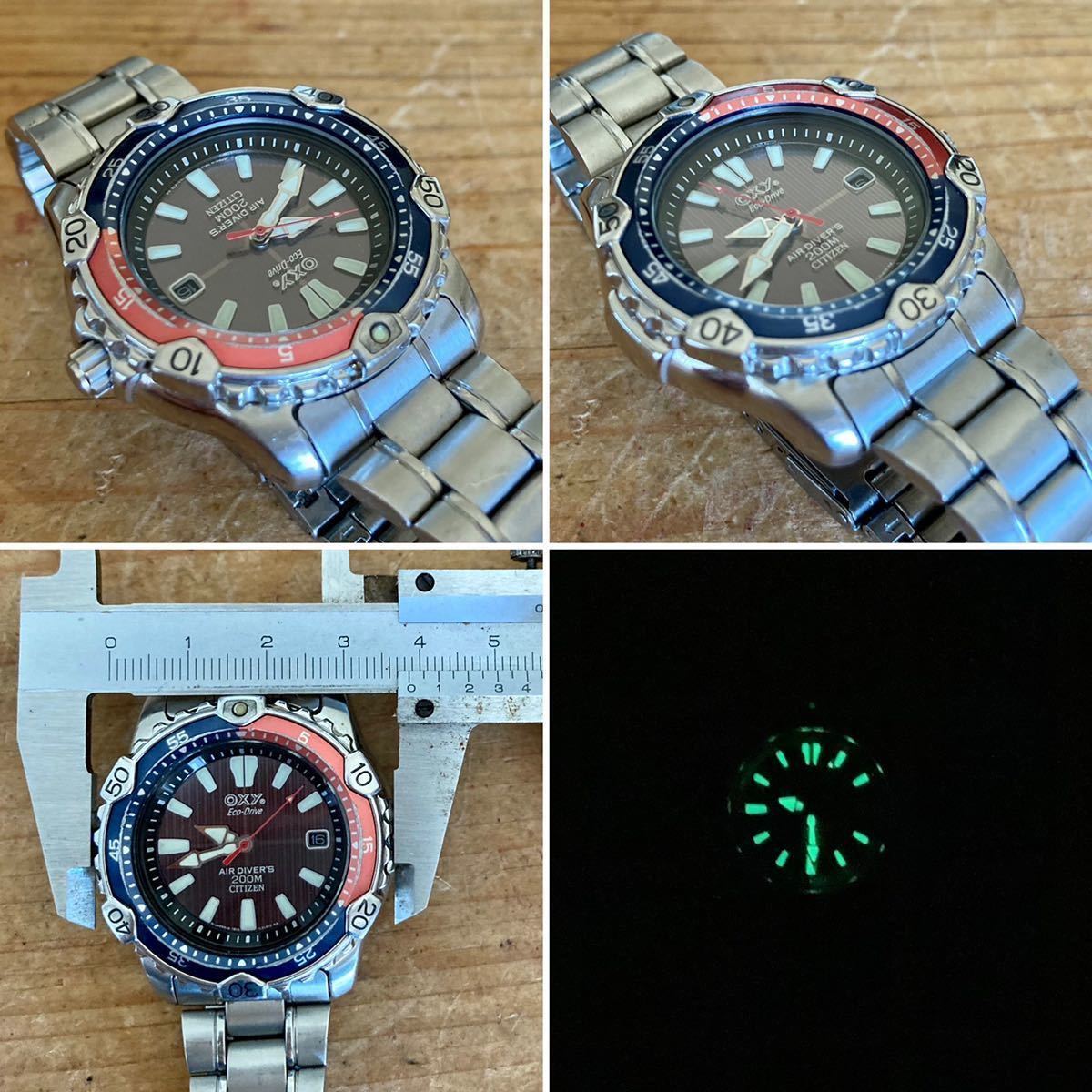 稼働品】シチズン☆CITIZEN☆エコドライブ☆OXY☆オキシー☆Eco -Drive 