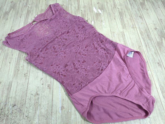9og612/衣類■チャコット 花柄レース? レオタード ピンク系 Mサイズ【H96】