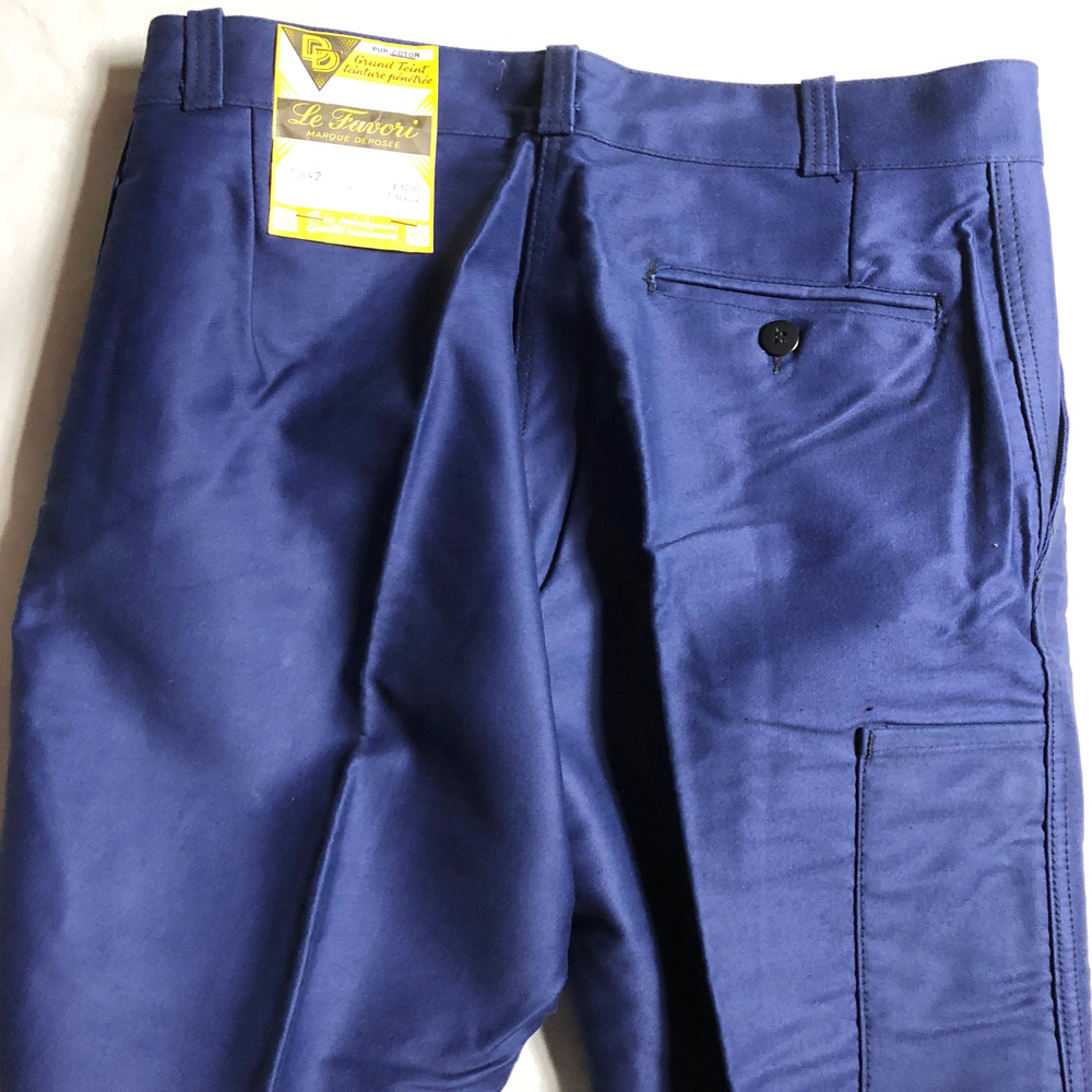 NOS! 50's フレンチ ブルー モールスキン ワーク パンツ デッド
