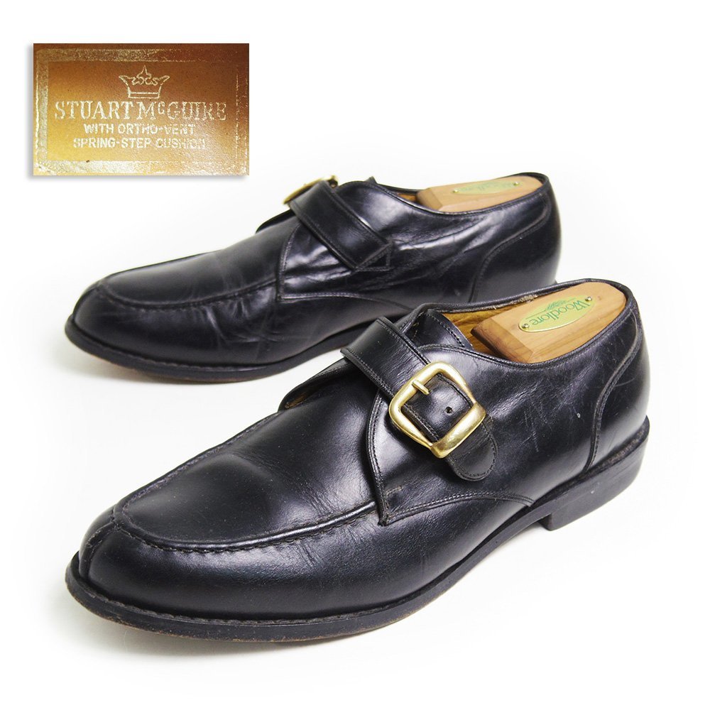 【お買い得，お得】 27.5cm相当 STUART McGUIRE スチュアート マクガイア Uチップ シングルモンクストラップ レザーシューズ ブラック /U6087(27.5cm)｜売買されたオークション情報、yahooの商品情報をアーカイブ公開 - オ 27.5cm
