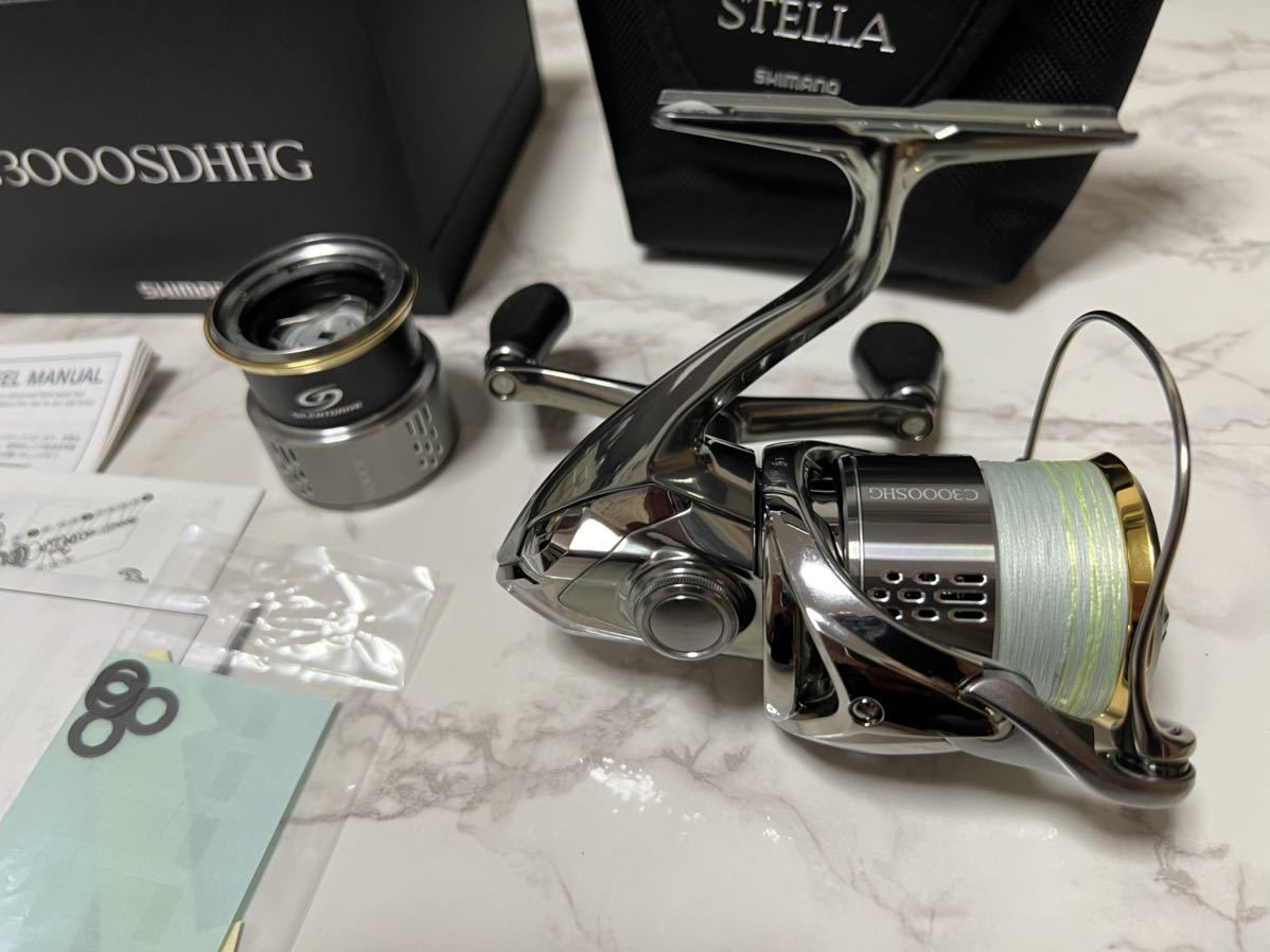 シマノ 10ステラ C3000SDH 替スプール付 美品 エギング、 シマノ 10