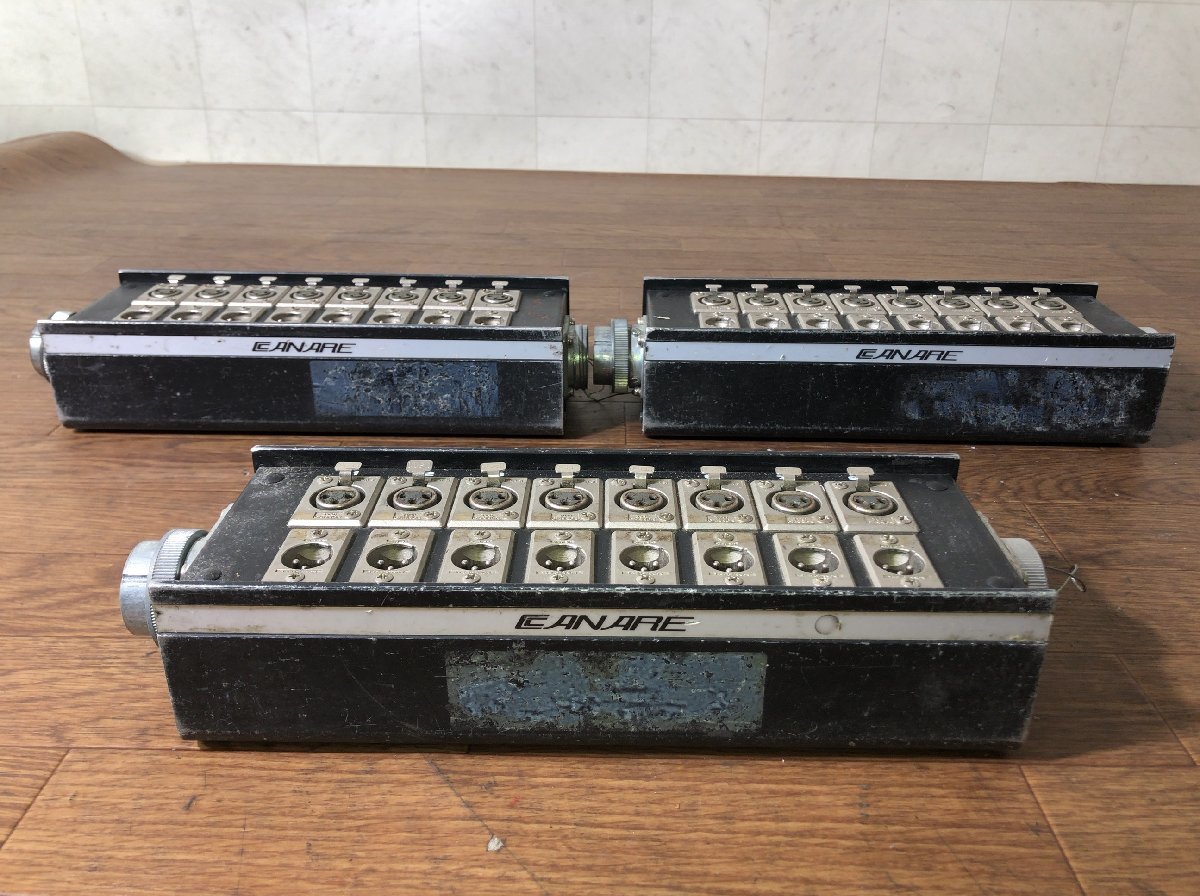 安い，SALE CANARE カナレ 8ch コネクタボックス 8J12N12&times;1 不明&times;2 3台セット D085C525(ケーブル、コネクター)｜売買されたオークション情報、yahooの商品情報をアーカイブ公開 - オークファン その他