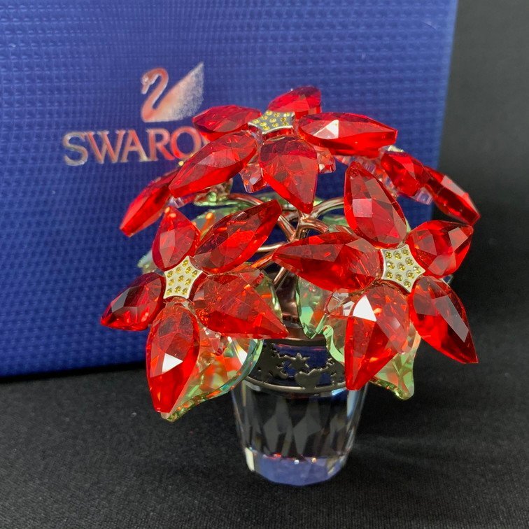 Swarovski スワロフスキー ポインセチア 置物 クリスタル フィギュリン Swarovski スワロフスキー ポインセチア 置物 クリスタル フィギュリン