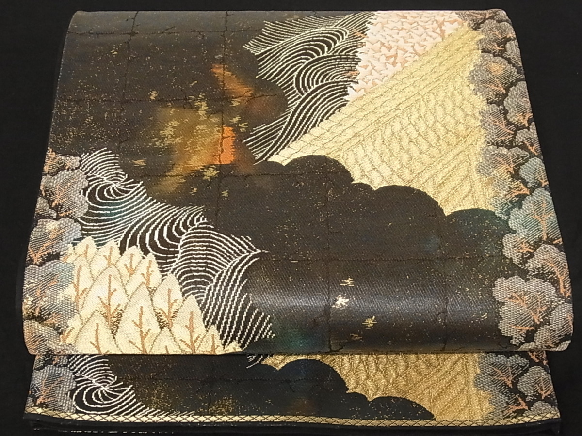 正絹 逸品 金銀糸 平和屋着物◎六通柄 本袋帯 更紗花文