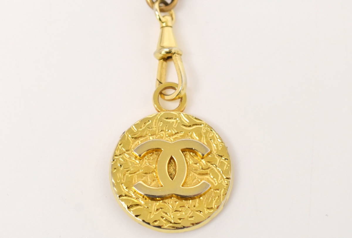 シャネル CHANEL チェーンベルト ブラック ゴールド レディース ココ 
