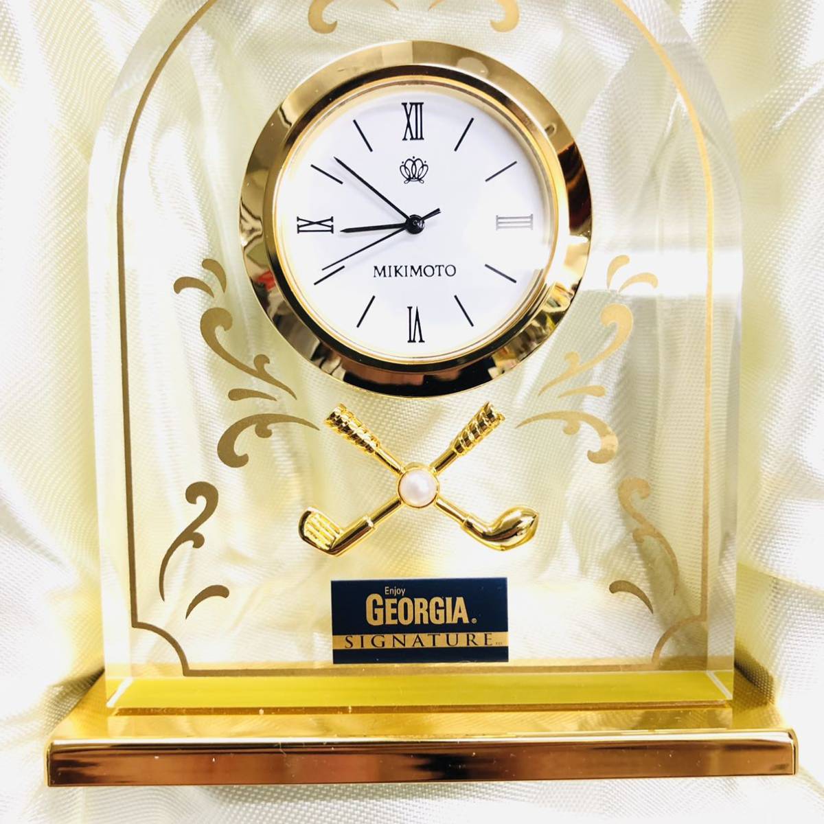 MIKIMOTO クリスタル置時計 Coca-Cola レア ミキモト　置時計 MIKIMOTO クリスタル置時計 Coca-Cola レア ミキモト 置時計 Mikimoto