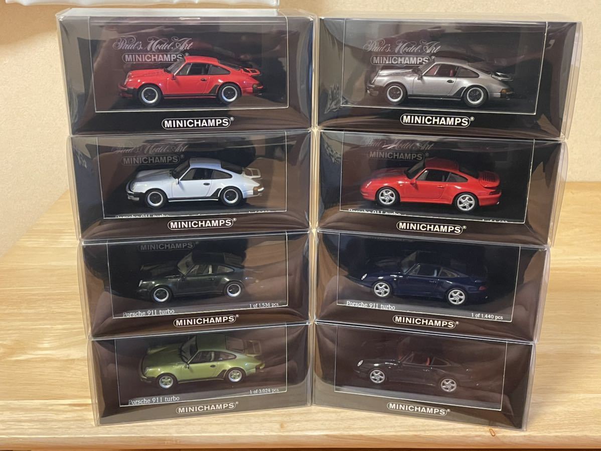 【新品，HOT】 絶版 ミニチャンプス1/43ポルシェ911 turbo 1977 ポルシェ911 turbo 1995 8台セット(乗用車)｜売買されたオークション情報、yahooの商品情報をアーカイブ公開 - オークファン 乗用車