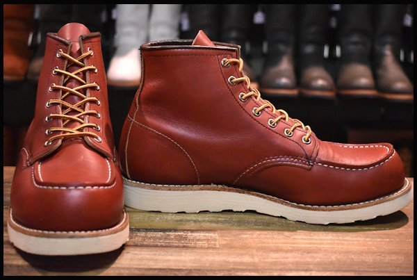 【9.5E 美品 犬タグ復刻 20年】レッドウィング 8875 アイリッシュセッター 赤茶 オロラセット モックトゥ ブーツ redwing HOPESMORE 0 レッドウィング アイリッシュセッター 箱付 良品 レッド