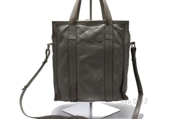 希少美中古□BALENCIAGA バザール ショッパー XS レザー 2way